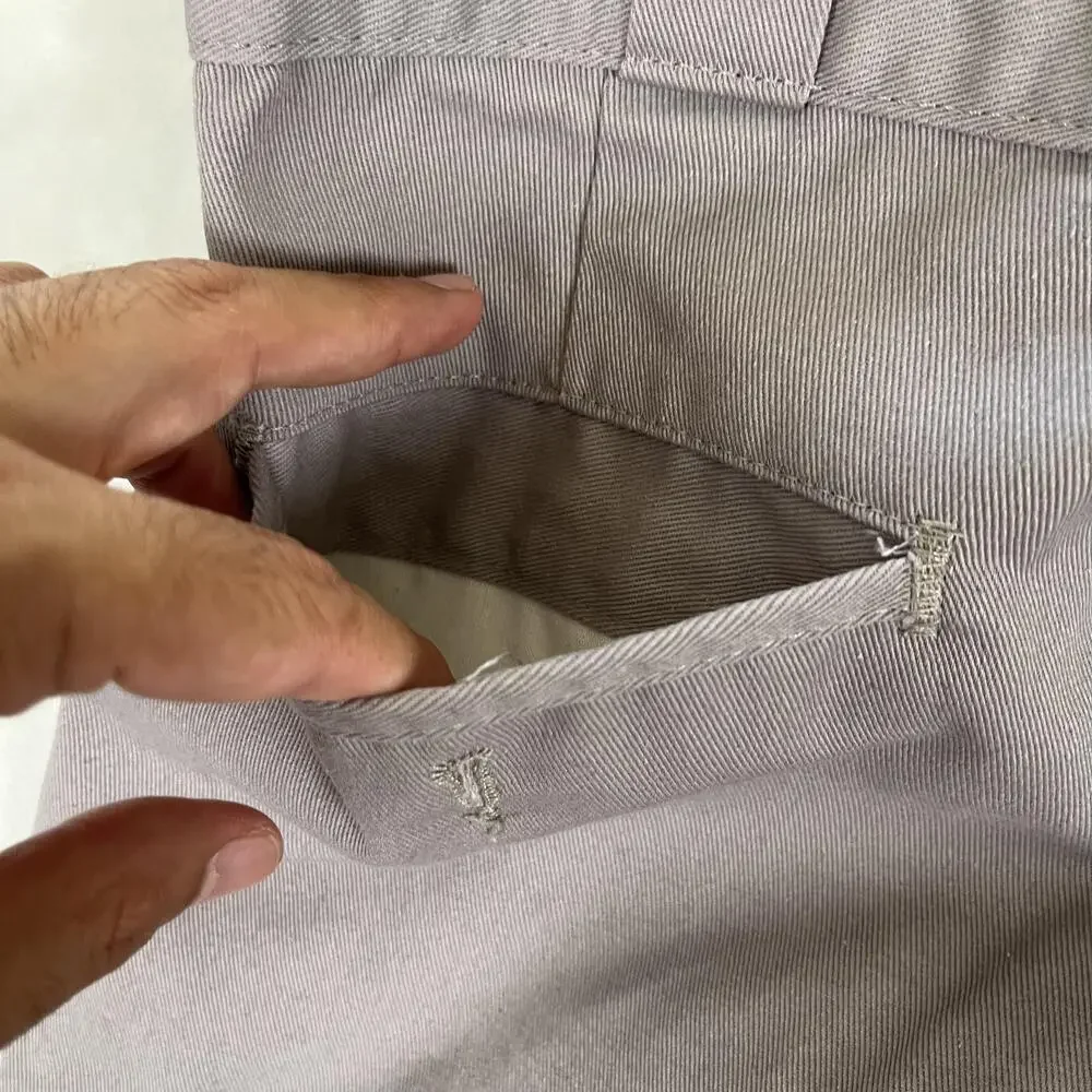 Vintage Dickies Shorts Mens 34 Gray Work Chino 10 Inseam Workwear Relaxed Fit